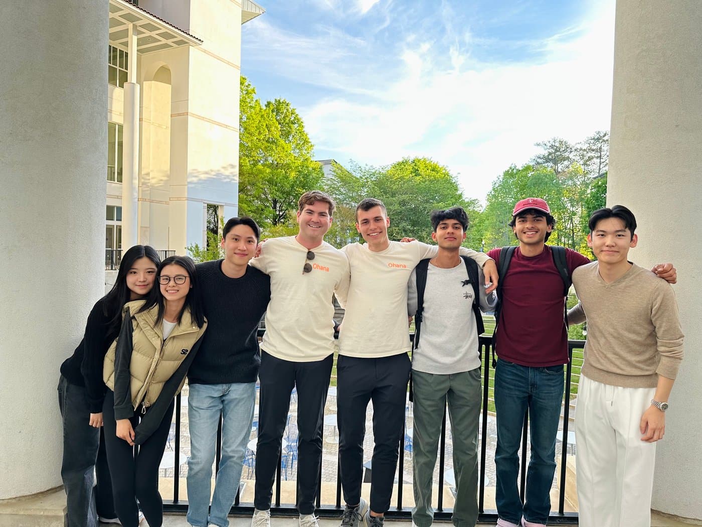 Ohana team outside a campus building