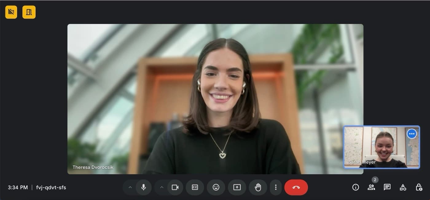 Ohana matchmaker on a video call with a new hire